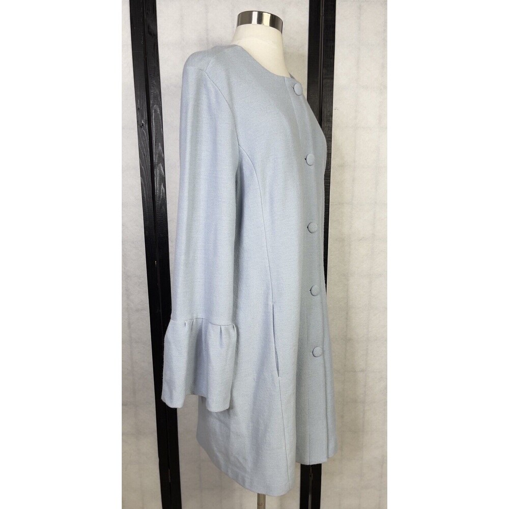 Nanette Lepore 100% Wool Long Bell Sleeve Coat. Size: L - Picture 2 of 8